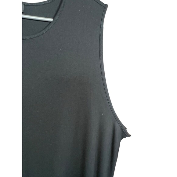 J Jill Wearever Black Sleeveless Maxi Dress XL Petite Minimalist Travel‎ - Picture 4 of 10